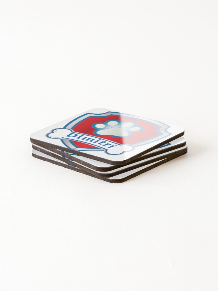Thumbnail 4 of 5, Coasters (Set of 4), Dimitri Name Paw Patroller designed and sold by RMSartZ.