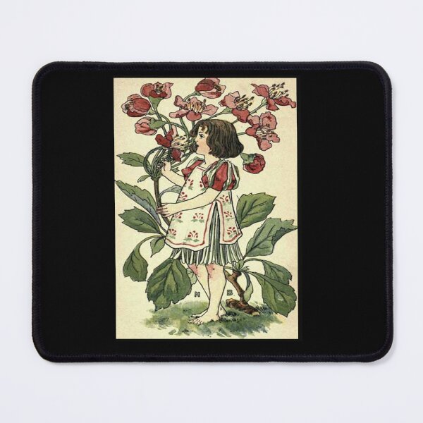 Item preview, Vintage Flower Girl, Hawthorn - 1901 Book Illustration designed and sold by MountMercantile.