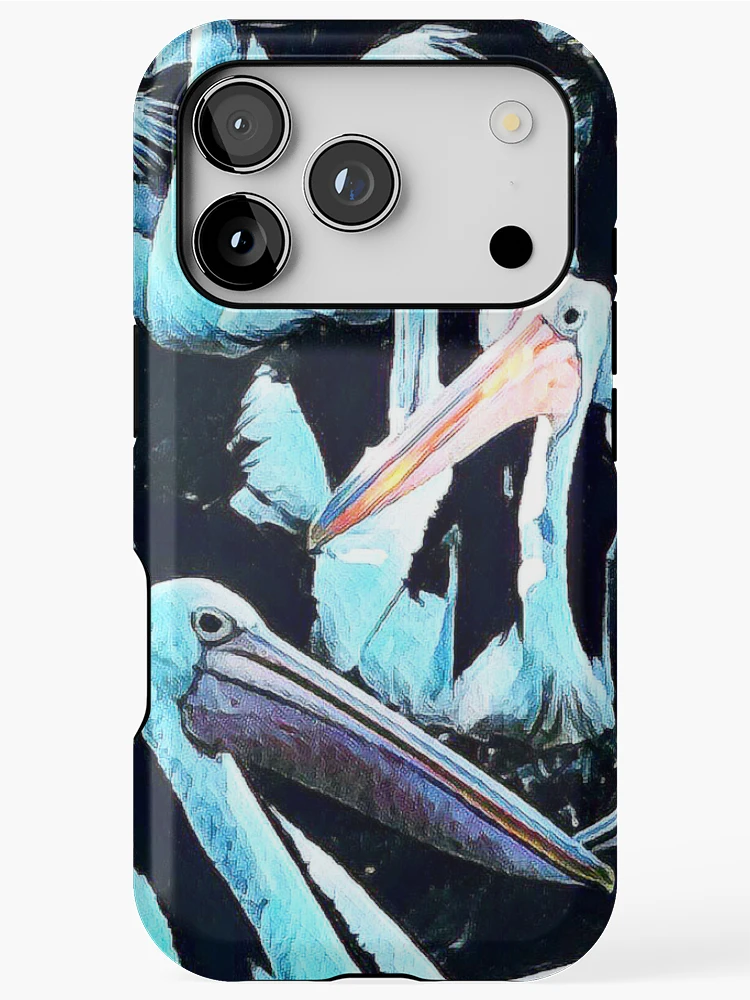 Thumbnail 1 of 4, iPhone Case, Pelican Party designed and sold by RandaRubyRed.