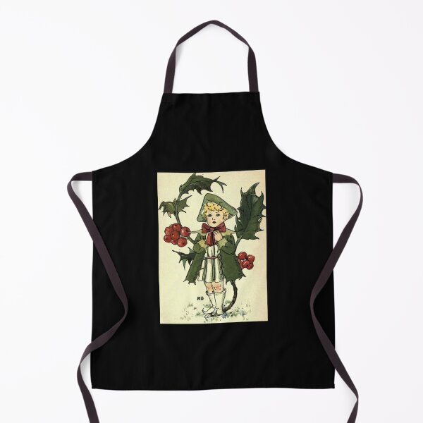 Item preview, Vintage Flower Girl, Holly - 1901 Book Illustration designed and sold by MountMercantile.