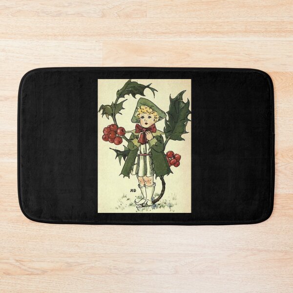 Item preview, Vintage Flower Girl, Holly - 1901 Book Illustration designed and sold by MountMercantile.