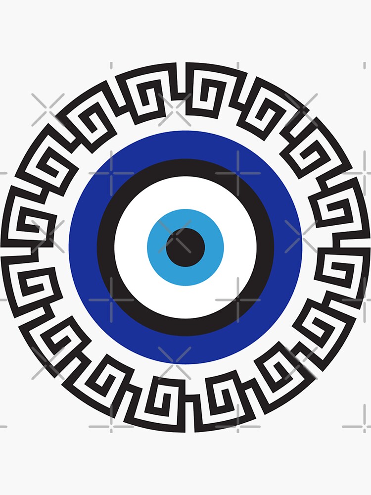 World evil eye tarot card style sticker, the world - Depop