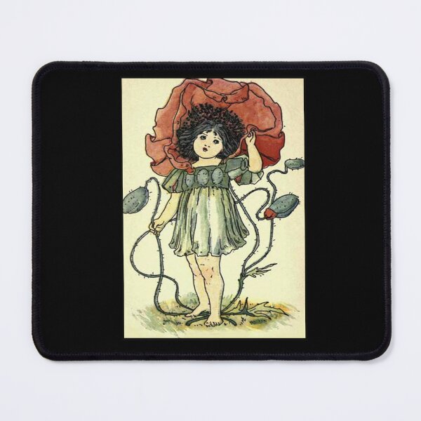 Item preview, Vintage Flower Girl, Poppy- 1901 Book Illustration designed and sold by MountMercantile.