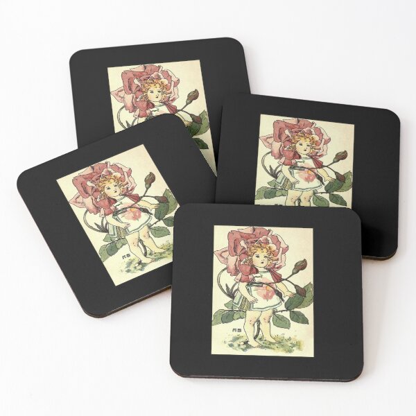 Item preview, Vintage Flower Girl, Rose- 1901 Book Illustration designed and sold by MountMercantile.