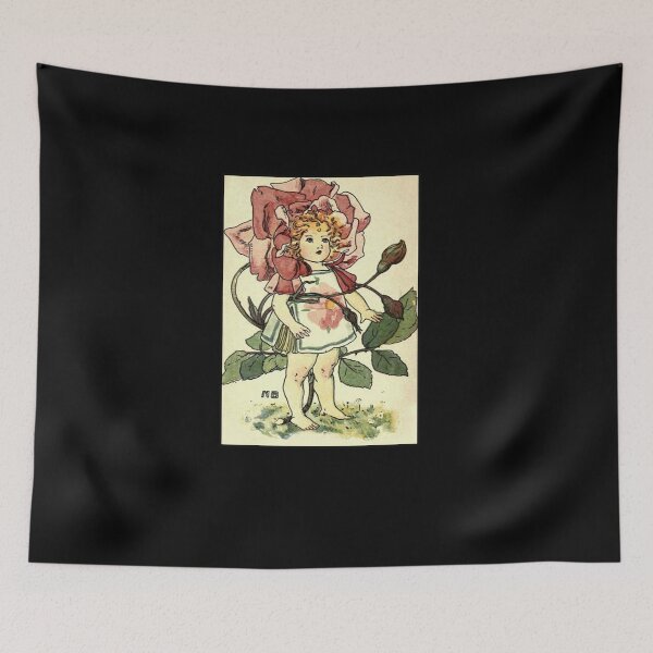 Item preview, Vintage Flower Girl, Rose- 1901 Book Illustration designed and sold by MountMercantile.