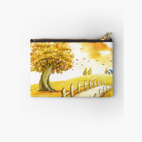 Item preview, Autumn landscape with tree, bridge, cottage designed and sold by lerta.