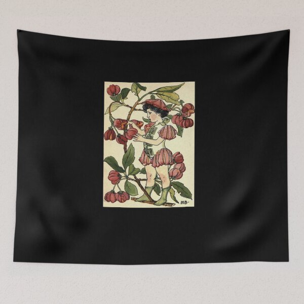 Item preview, Vintage Flower Girl, Spindleberry- 1901 Book Illustration designed and sold by MountMercantile.