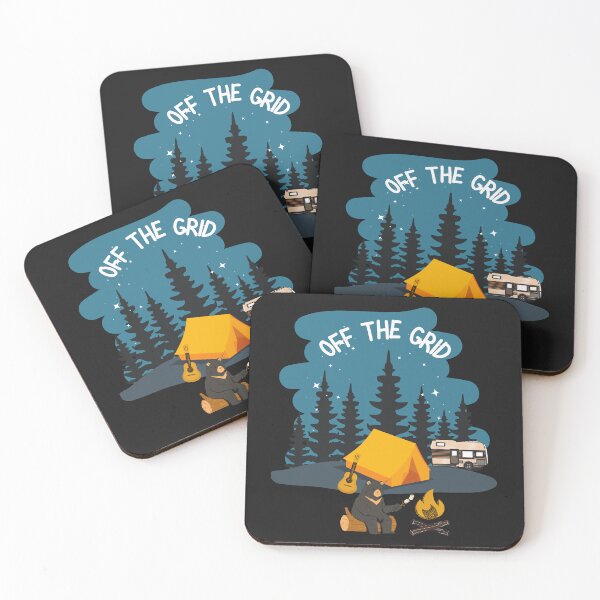Item preview, Off the Grid Bear Camping - Introvert - Funny Camping Merch designed and sold by Pawfect-Purr.