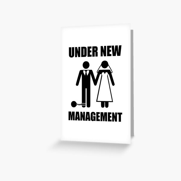 Item preview, Just Married, Under New Management designed and sold by TheShirtYurt.