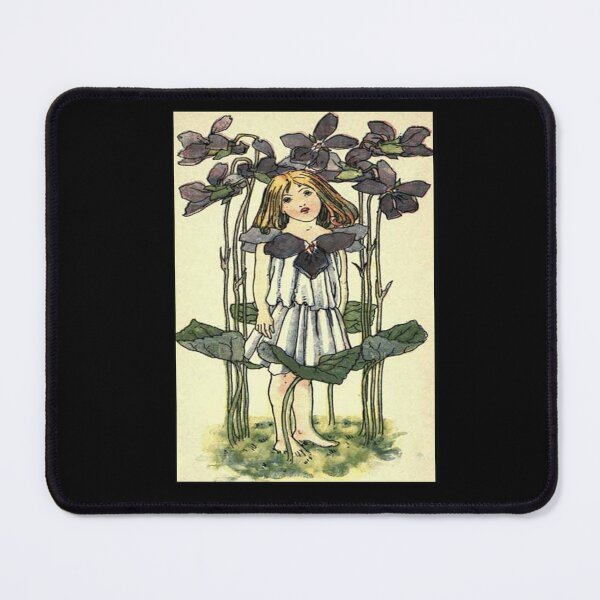 Item preview, Vintage Flower Girl, Violet- 1901 Book Illustration designed and sold by MountMercantile.