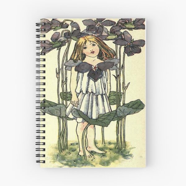 Item preview, Vintage Flower Girl, Violet- 1901 Book Illustration designed and sold by MountMercantile.