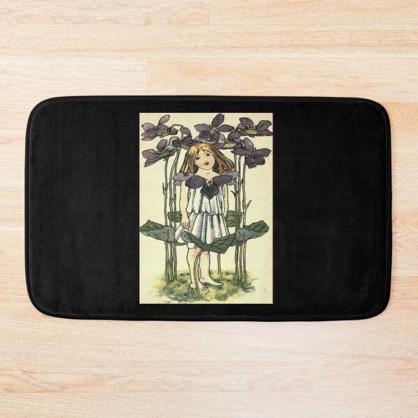 Item preview, Vintage Flower Girl, Violet- 1901 Book Illustration designed and sold by MountMercantile.