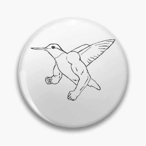 Item preview, The Original Muscular Hummingbird designed and sold by toucan-smores.