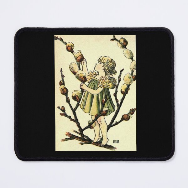 Item preview, Vintage Flower Girl, Willow- 1901 Book Illustration designed and sold by MountMercantile.