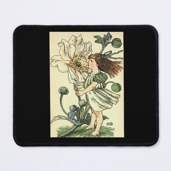Item preview, Vintage Flower Girl, Windflower- 1901 Book Illustration designed and sold by MountMercantile.