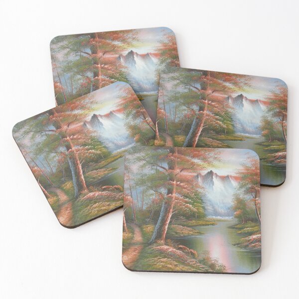 Item preview, Autumn forest with stream and mountain designed and sold by lerta.