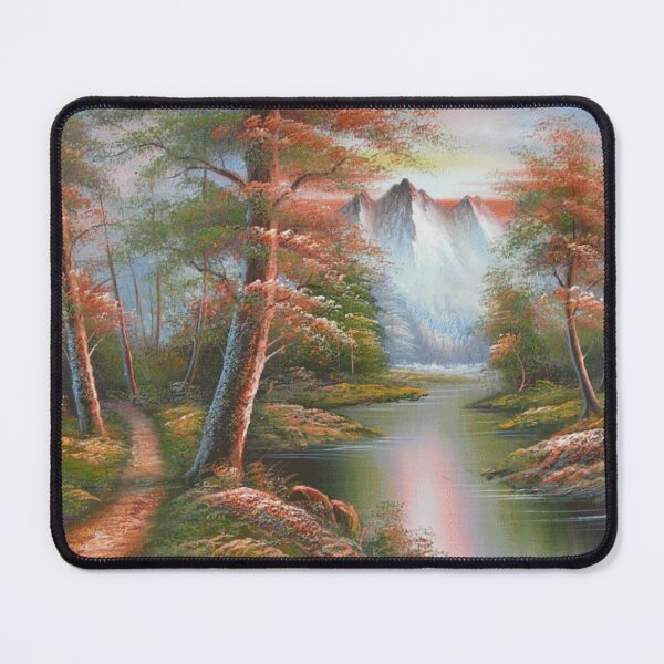 Item preview, Autumn forest with stream and mountain designed and sold by lerta.