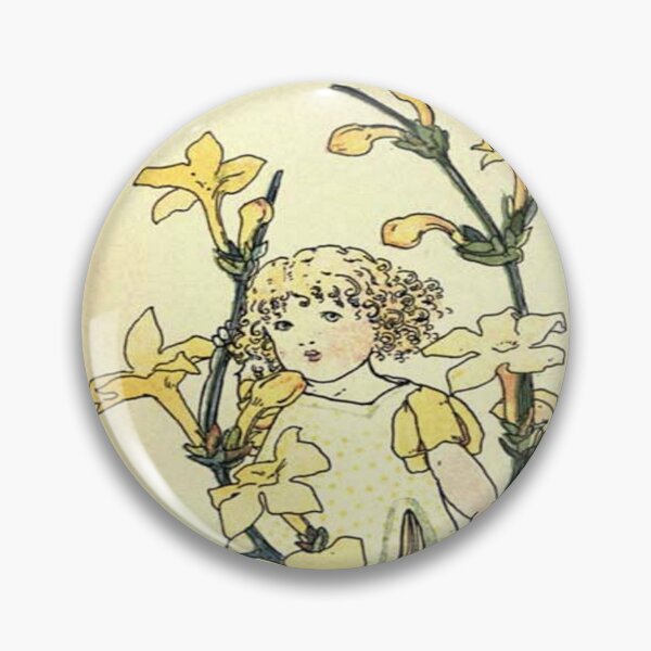 Artikelvorschau, Vintage Blumenmädchen, Winterjasmin - 1901 Buchillustration entworfen und verkauft von MountMercantile.