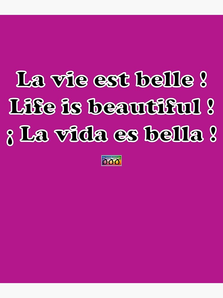 "Copie de Life is beautiful (Plain Text français English español