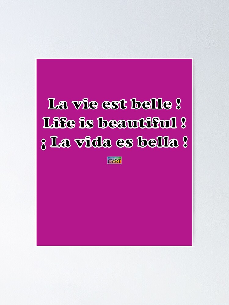 "Copie de Life is beautiful (Plain Text français English español