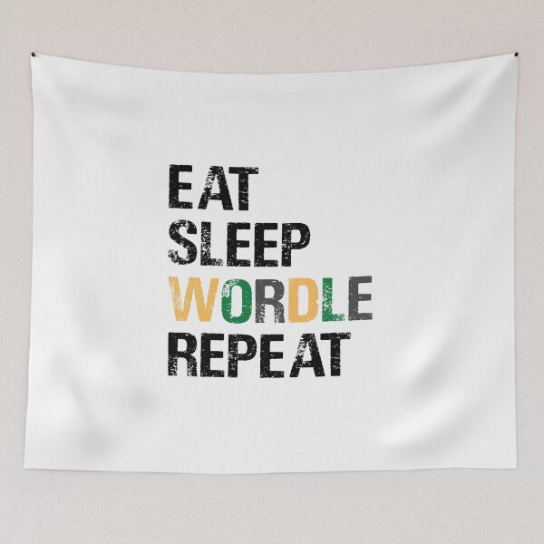 Item preview, EAT SLEEP WORDLE REPEAT designed and sold by Sadil.