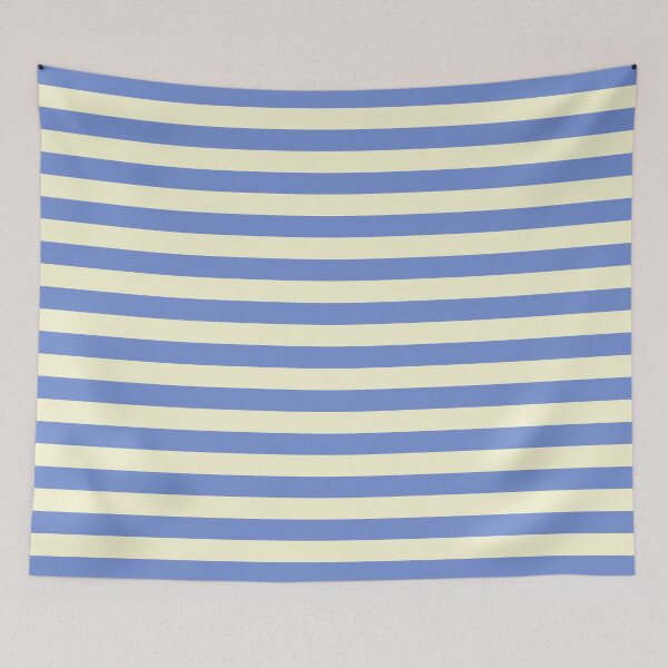 Item preview, Small DANUBE BLUE and CREAM Horizontal STRIPES designed and sold by RachelMacht.