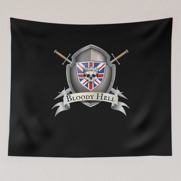 Item preview, Bloody Hell British United Kingdom Flag designed and sold by Krafty  Arts Studio.