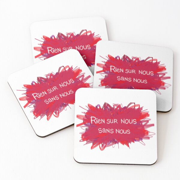 Item preview, Nothing about us without us (purple red explosion white background) designed and sold by MentaLee.