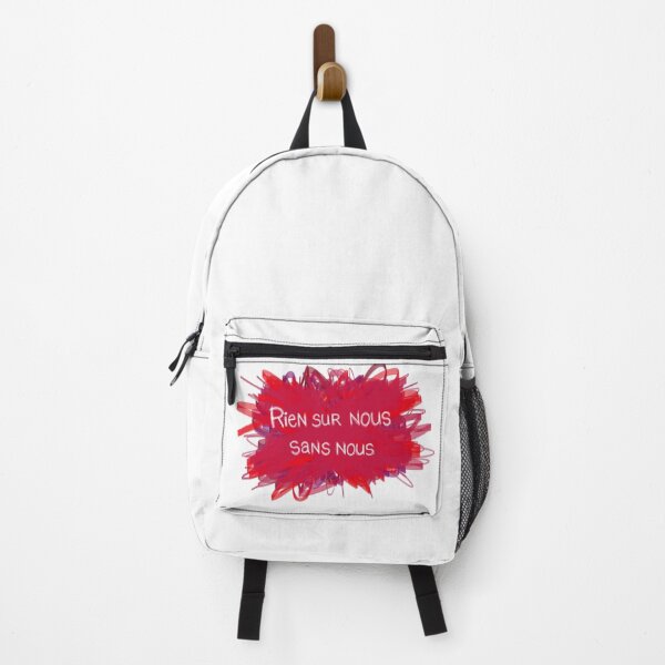 Item preview, Nothing about us without us (purple red explosion white background) designed and sold by MentaLee.