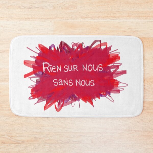 Item preview, Nothing about us without us (purple red explosion white background) designed and sold by MentaLee.