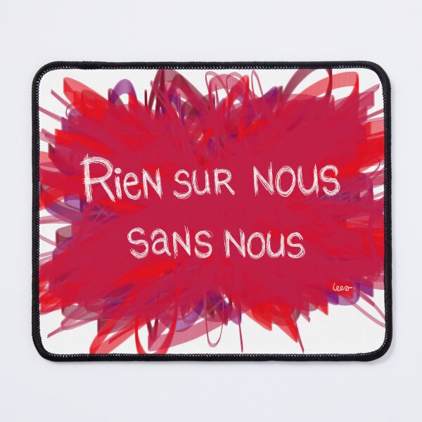 Item preview, Nothing about us without us (purple red explosion white background) designed and sold by MentaLee.