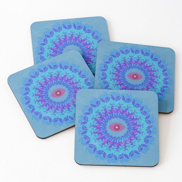 Item preview, Mandela Eye Blue Print Psychedelic kaleidoscope effectMandela Eye Blue Print Psychedelic kaleidoscope effect designed and sold by SmallOrbit.