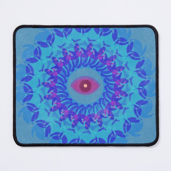 Item preview, Mandela Eye Blue Print Psychedelic kaleidoscope effectMandela Eye Blue Print Psychedelic kaleidoscope effect designed and sold by SmallOrbit.