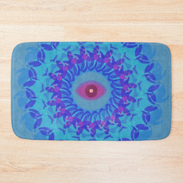 Item preview, Mandela Eye Blue Print Psychedelic kaleidoscope effectMandela Eye Blue Print Psychedelic kaleidoscope effect designed and sold by SmallOrbit.