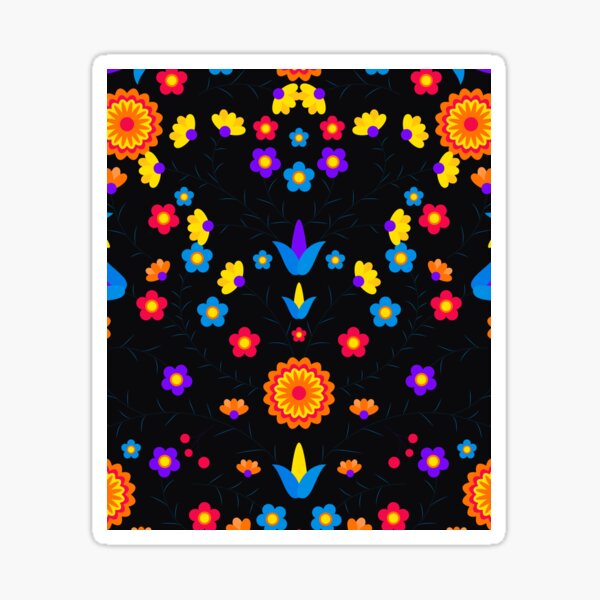 Mexican Traditional Otomí Floor Sticker