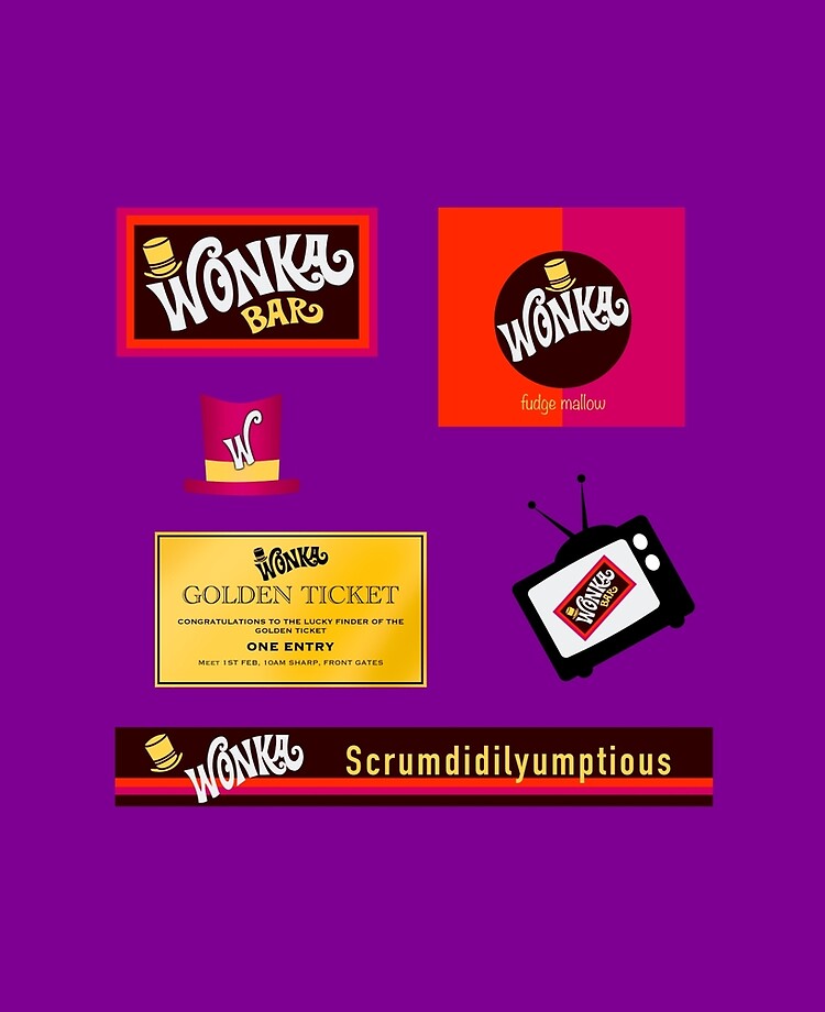 Willy Wonka Chocolate Sticker Pack iPad Case & Skin for Sale by simzzuk