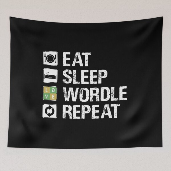 Item preview, EAT SLEEP WORDLE REPEAT designed and sold by Sadil.