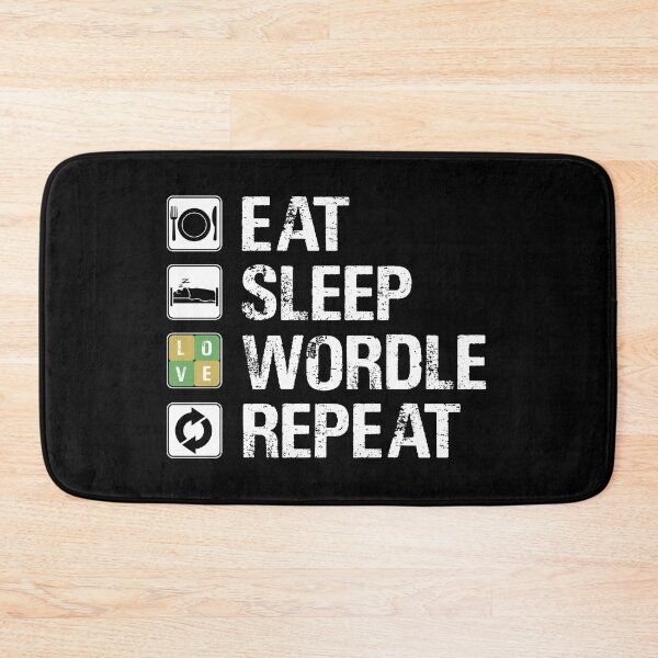 Item preview, EAT SLEEP WORDLE REPEAT designed and sold by Sadil.