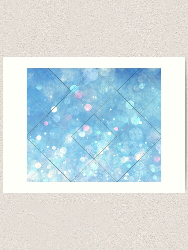 "Black Diamond Blue Lights Background 2022 Redbubble" Art Print for