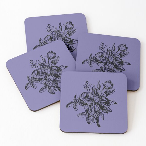 Item preview, Black Swirly Floral Pattern - Vintage Black Roses For Flower Lovers/Botanists designed and sold by haRexia.