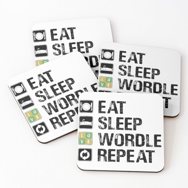 Item preview, EAT SLEEP WORDLE REPEAT designed and sold by Sadil.