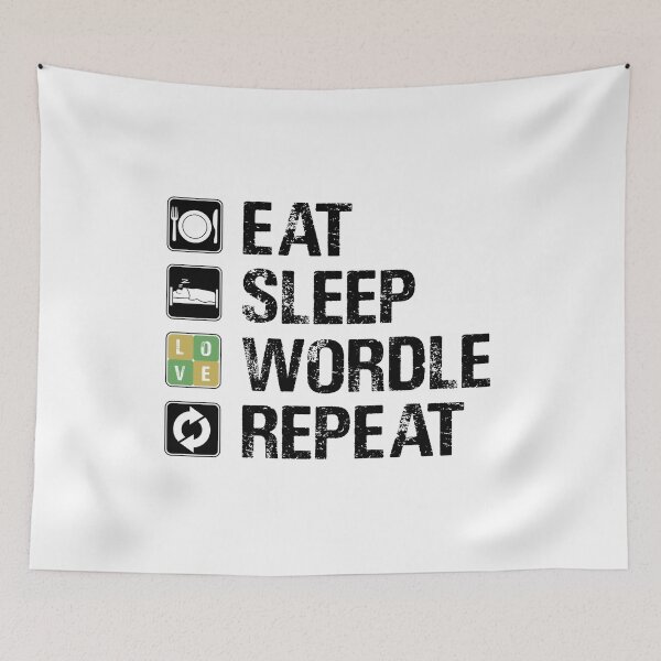 Item preview, EAT SLEEP WORDLE REPEAT designed and sold by Sadil.