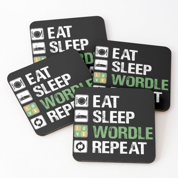 Item preview, EAT SLEEP WORDLE REPEAT designed and sold by Sadil.