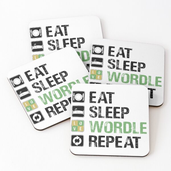 Item preview, EAT SLEEP WORDLE REPEAT designed and sold by Sadil.