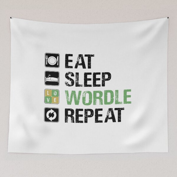 Item preview, EAT SLEEP WORDLE REPEAT designed and sold by Sadil.