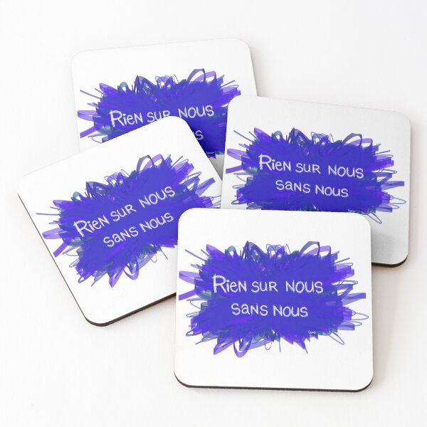 Item preview, Nothing about us without us (blue explosion white background) designed and sold by MentaLee.