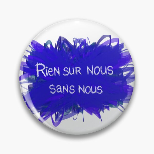 Item preview, Nothing about us without us (blue explosion white background) designed and sold by MentaLee.