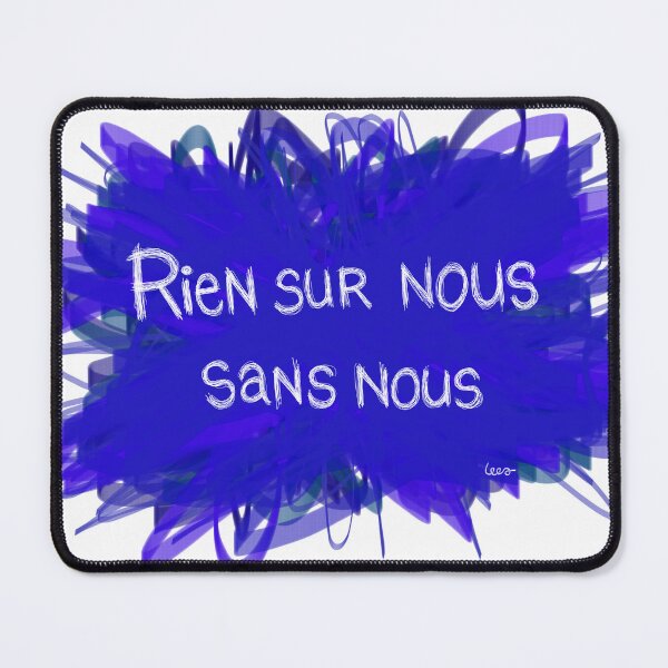 Item preview, Nothing about us without us (blue explosion white background) designed and sold by MentaLee.