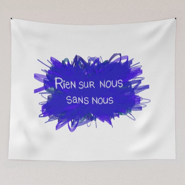 Item preview, Nothing about us without us (blue explosion white background) designed and sold by MentaLee.