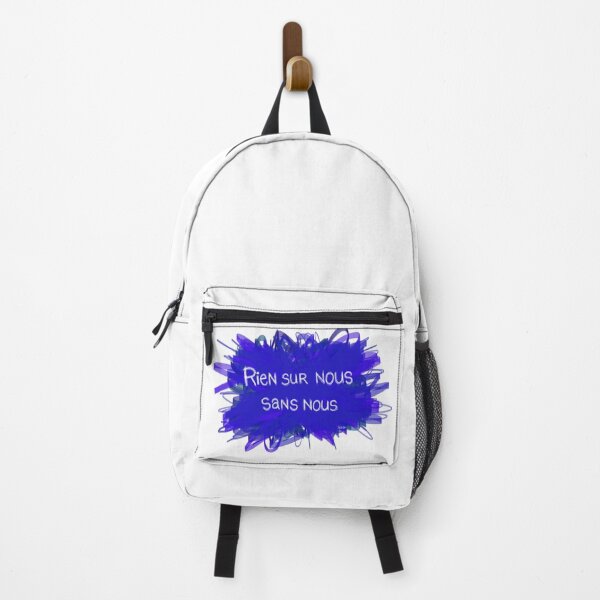 Item preview, Nothing about us without us (blue explosion white background) designed and sold by MentaLee.